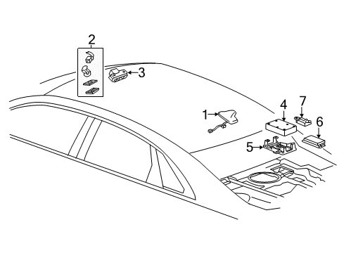 2019 Cadillac XTS Communication System Components Diagram