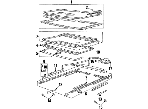 1999 Oldsmobile Aurora Sunroof Diagram
