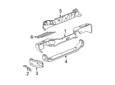 2012 GMC Canyon Rear Bumper Diagram