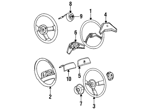 1988 Buick Century Steering Column, Steering Wheel Diagram