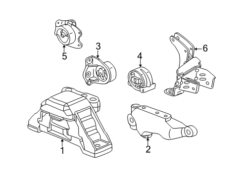 2007 Saturn Vue Engine & Trans Mounting Diagram 2 - Thumbnail