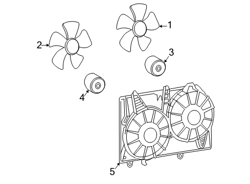 2005 Cadillac SRX Cooling System, Radiator, Water Pump, Cooling Fan Diagram 6 - Thumbnail