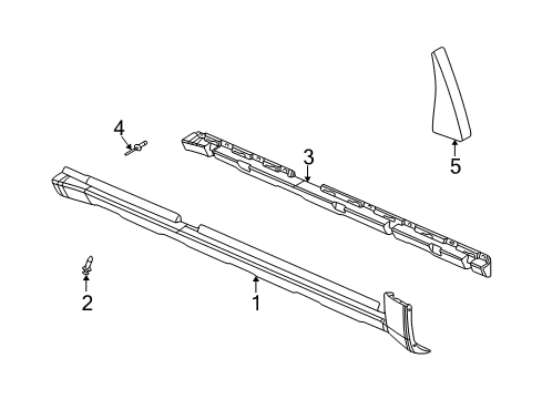 2002 Saturn Vue Exterior Trim - Pillars, Rocker & Floor Diagram