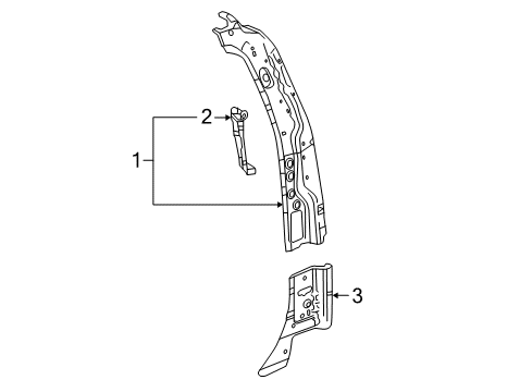 2014 Chevy Silverado 1500 Lock Pillar Diagram 2 - Thumbnail