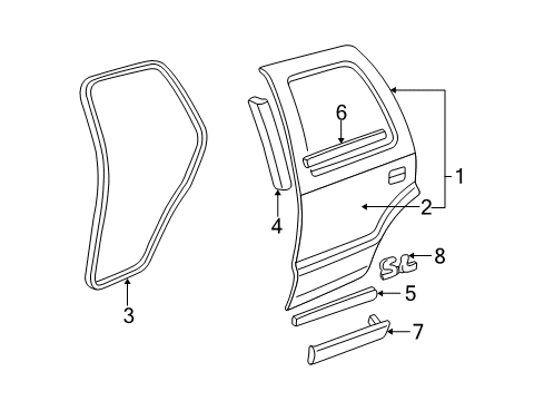 1997 GMC Jimmy Emblem, Outer Diagram for 15683139