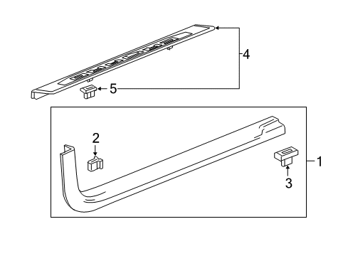 2021 Chevy Camaro Interior Trim - Pillars Diagram 1 - Thumbnail