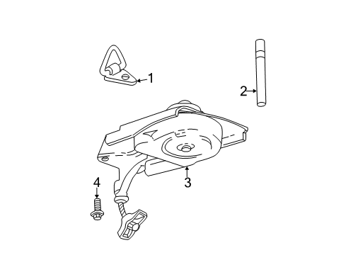2002 Pontiac Aztek Spare Tire Carrier Diagram