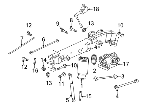 Absorber, Front And Rear Suspension Diagram for 25884806