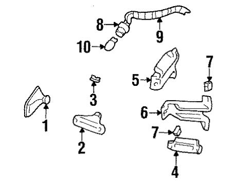 1990 GMC C3500 Rear Lamps - Side Marker Lamps Diagram