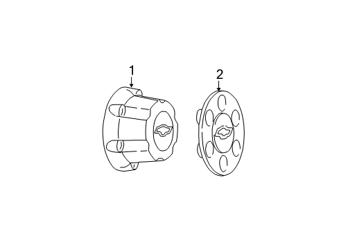 2005 Chevy Suburban 2500 Wheel Covers & Trim Diagram
