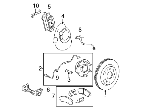 2012 Cadillac Escalade EXT Anti-Lock Brakes Diagram