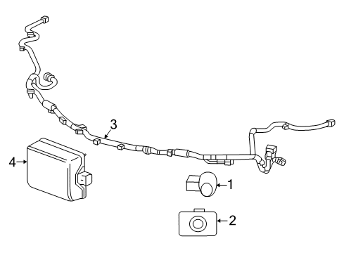 2017 Chevy Volt Electrical Components - Front Bumper Diagram