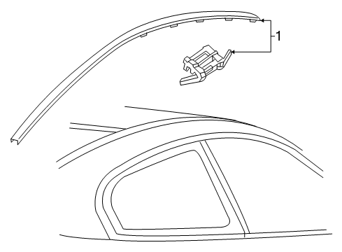 2006 Pontiac GTO Exterior Trim - Roof Diagram