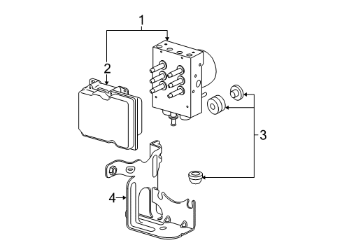 2012 Cadillac Escalade EXT ABS Components Diagram
