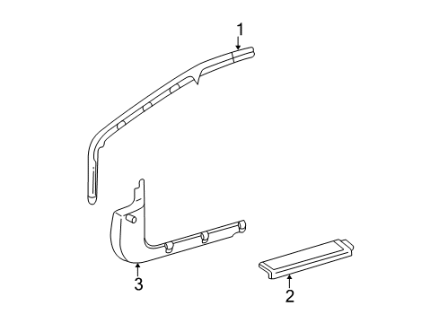 2004 Chevy Cavalier Interior Trim - Pillars, Rocker & Floor Diagram 1 - Thumbnail