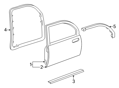 2005 Buick Park Avenue Rear Door Diagram