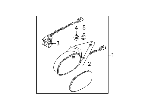 2003 Saturn LW200 Outside Mirrors Diagram