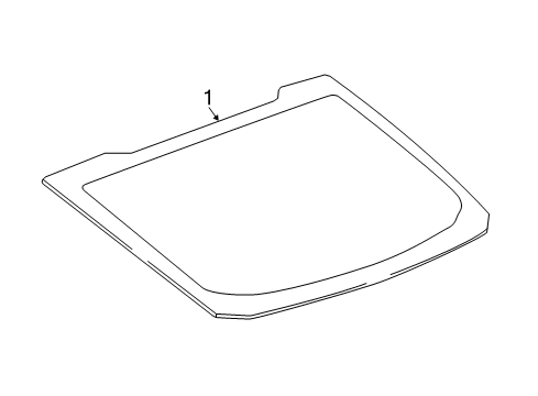 2021 Chevy Malibu Glass & Hardware - Back Glass Diagram