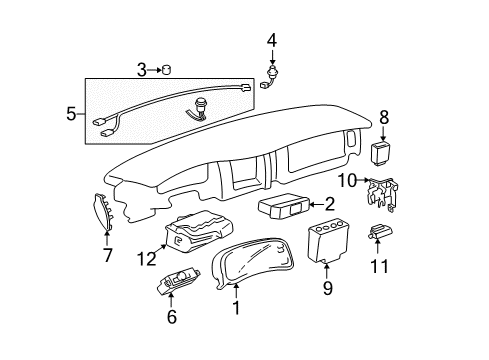 2005 Buick Park Avenue A/C & Heater Control Units Diagram