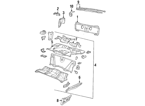 1990 Buick LeSabre Gutter Extension, Rear Outer Passenger Side Diagram for 20617828