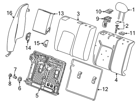 2021 Chevy Trailblazer Rear Seat Components Diagram 2 - Thumbnail