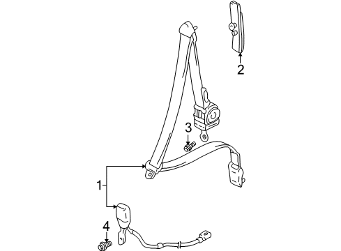 2004 Chevy Tracker Front Seat Belts Diagram