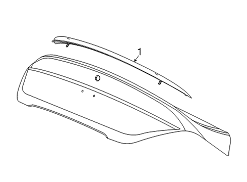 2020 Cadillac CT4 Rear Spoiler Diagram 1 - Thumbnail