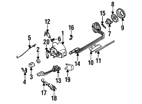1994 GMC Jimmy Turn Signal Switch Diagram for 1995970