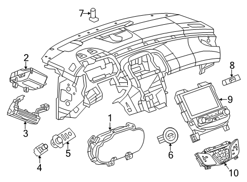 2014 Buick LaCrosse A/C & Heater Control Units Diagram
