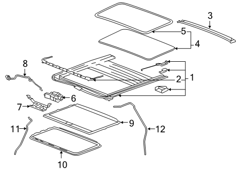 2009 Chevy Silverado 1500 Sunroof Diagram 1 - Thumbnail