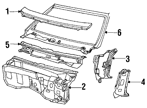 1985 Cadillac Seville Reveal Molding Diagram for 20146799
