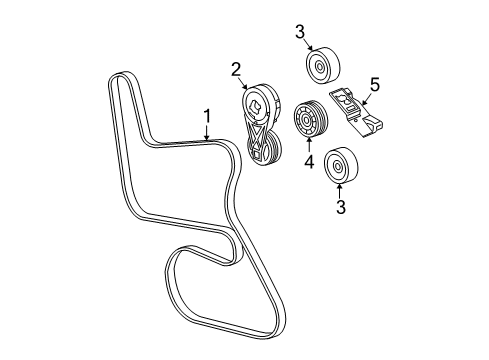 2005 Chevy Malibu Serpentine Belt Diagram for 12634321