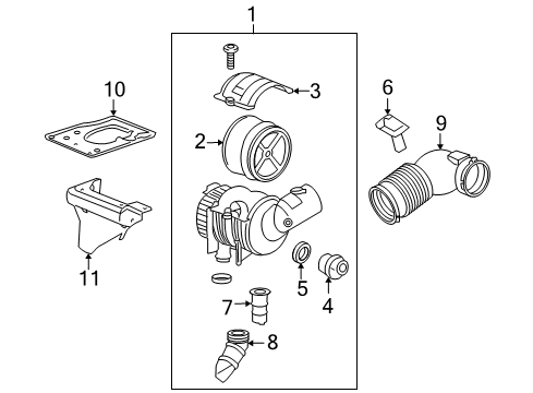 2010 GMC Sierra 3500 HD Outlet Duct Diagram for 20917396