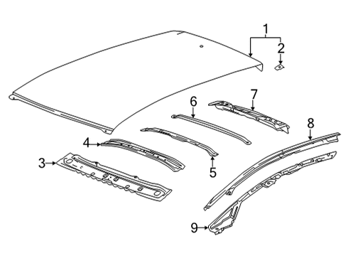 2022 Chevy Bolt EUV Roof & Components Diagram 2 - Thumbnail