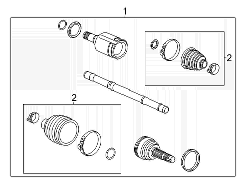2020 Buick Encore GX Axle Assembly, Front Diagram for 60003682