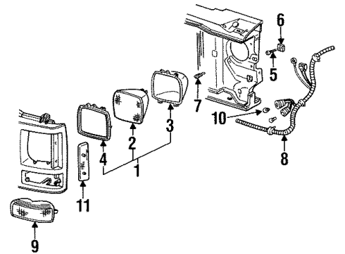 1999 Cadillac Escalade Headlamps Diagram