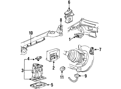 1994 Pontiac Grand Am Anti-Lock Brakes Diagram
