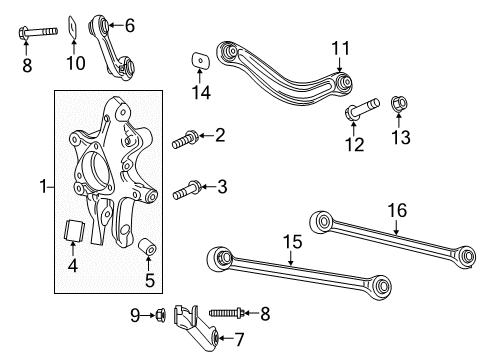 2019 Cadillac CT6 Wheel Stud Diagram for 11570789