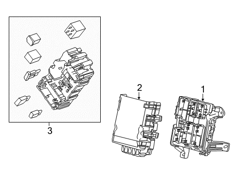 2015 Chevy Tahoe Fuse Box, Driver Side Diagram for 23200665
