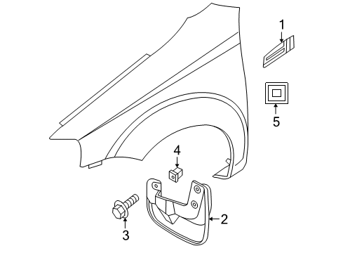 2010 Chevy Aveo5 Exterior Trim - Fender Diagram