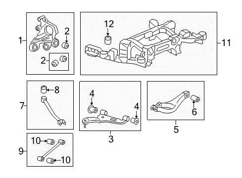 2008 Cadillac CTS Rear Suspension Components, Stabilizer Bar Diagram 1 - Thumbnail