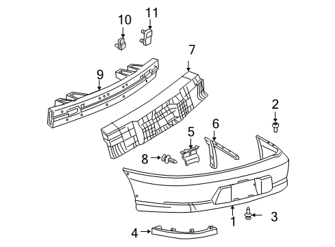 1999 Chevy Cavalier Rear Bumper Diagram