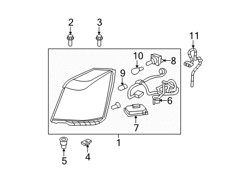 2011 Cadillac DTS Headlamps Diagram