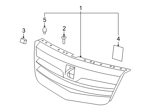 2007 Saturn Outlook Grille & Components Diagram