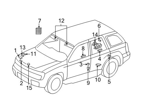 2004 Chevy Trailblazer Information Labels Diagram