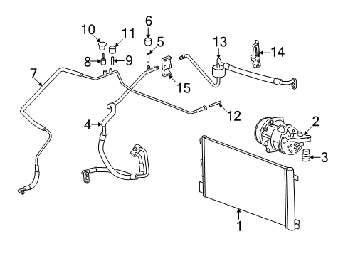2008 Saturn Aura Evaporator Tube Diagram for 20800922