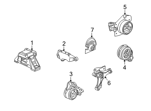 2008 Pontiac G5 Engine & Trans Mounting Diagram
