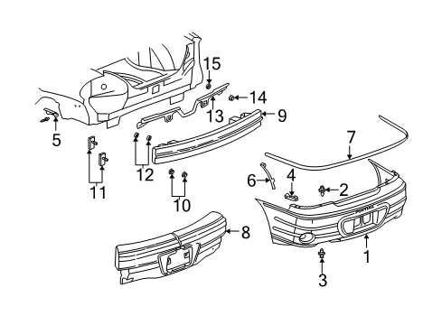 2005 Pontiac Grand Am Rear Bumper Diagram