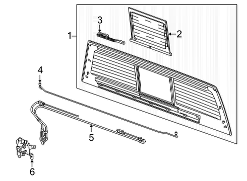 2023 GMC Sierra 3500 HD Relay, Rear Diagram for 84424014