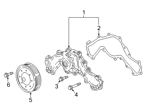 2017 Chevy Colorado Cooling System, Radiator, Water Pump, Cooling Fan Diagram 3 - Thumbnail